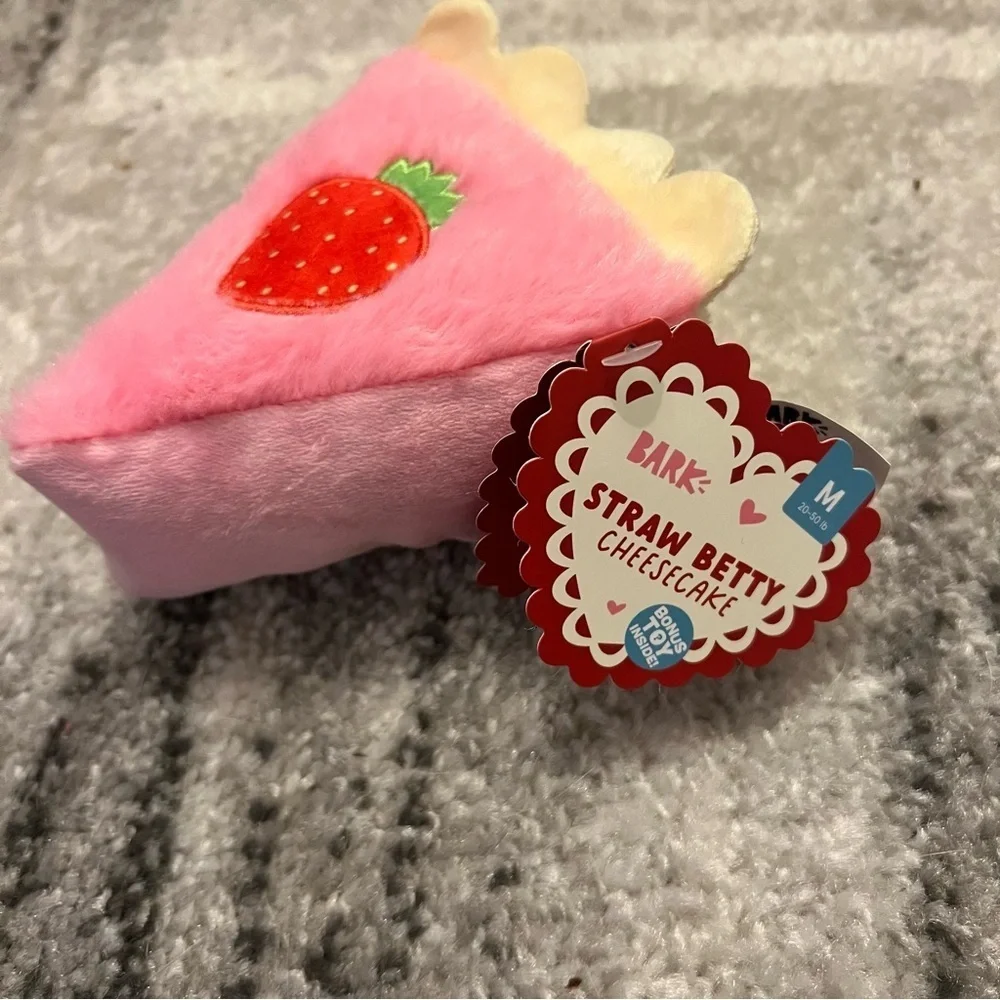 Bark Straw Betty Cheesecake Dog Toy NWT